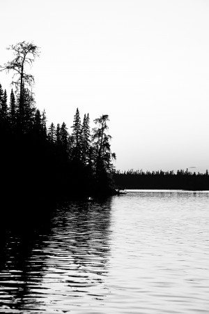 Bonar Lake Black And White